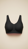 Sculpted Sports Bra in Jet Black